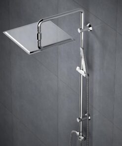 Görbach Edelstahl Regenduschset Duschgarnitur für Bad Besonders für Duschen in den USAVariable Wandbefestigungen 30x30cm