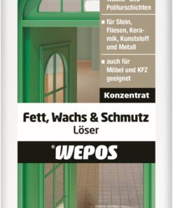 Wepos Fett-, Wachs und Schmutzlöser | Konzentrat 1 Liter | Für Stein, Fliesen und Keramik | auch für Möbel und KFZ geeig