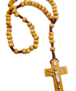 Nazareth Store Bethlehem Gebets-Rosenkranz aus Olivenholz, handgefertigt für Katholiken, perfekt zum Geben.