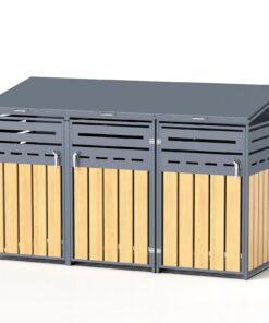 [Mülltonnenbox] + [verzinkter Stahl] + [Garten] 1. Abschließbare Mülltonnenbox aus verzinktem Stahl für den Garten - Ant