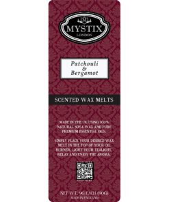 Mystix London Patchouli & Bergamotte Wax Melts Clamshell 90g 100% natürliche Sojawachs UCLAHRD Duft für Aromatherapie &
