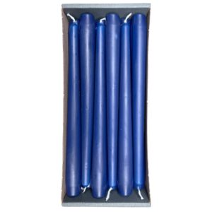 Nordring Dunkelblau Spitzkerzen - RAL-zertifiziert, tropffrei & raucharm, 8 Std. Brenndauer | Nordring 2,3 cm x 25 cm D