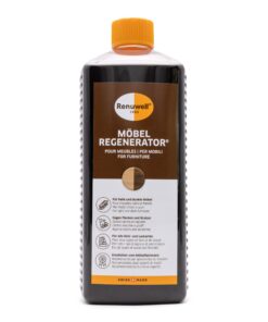Renuwell Möbel-Regenerator - Intensive Pflege und Regeneration, 1 Liter - Entfernt Wasserflecken, Kratzer & Hitze-Ringe,