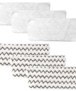 6 Stück Dampfreiniger Ersatzbezüge Mikrofaser-Bodentücher Vileda Steam PLUS XXL, Reinigungstuch für Dampfreiniger, 3 Gra
