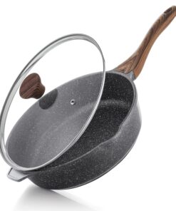 SARSTE Antihaft Pfanne 28cm, Schweizer Granitbeschichtung, Gesunde Kochpfanne Induktion Geeignet PFOA Frei Recycled Clai