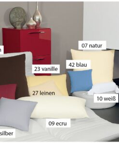 Janine Mako Feinjersey Nackenrollenbezug Classic Jersey 5007 WeißFür Schlafzimmer und Bettrahmen - Comfort und Modewinde
