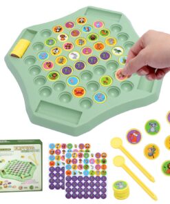 Flip Chess 4-Spieler Spiel - Schnelles Memory-Spiel für Familie & Freunde - Faltbares Schachbrett aus Kunststoff 28×28×|