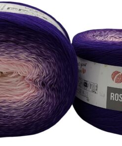YarnArt Rosegarden Bobbel Wolle 500 Gramm (Lila Flieder Rosa)