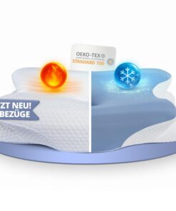 Orthopädisches Nackenkissen Memory Foam – Gegen Nackenschmerzen & Verspannungen – Für Seitenschläfer & Rückenschläfer