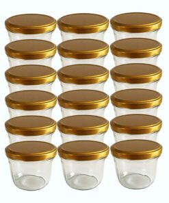 hocz Marmeladengläser 230ml Gold to 82 - 50 Stück Einmachgläser mit Schraubdeckel Made in Germany