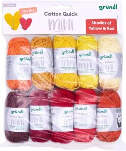 Gründl Wolle Cotton Quick Mini Shades - Hekteln für kleine Figuren - Glänzend und Hautfreundlich - 100% Baumwolle - 10 M