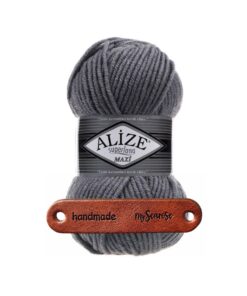 ALIZE Superlana Maxi 87 Coal Grey Warm Wolle für schnelle Wintermode kuschelig und voluminös=mySearose Label