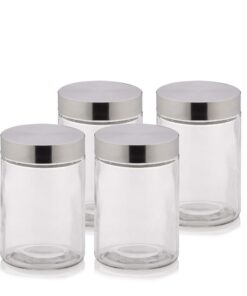Kela Glas Vorratsdosen BERA 1,2 L,Meal Prep Boxen, Vorratsglas Set 4 Stück