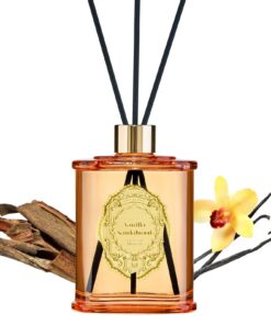 M&SENSE Raumduft Vanille Sandelholz Duft Reed Diffuser|Luxus Lufterfrischer für Badezimmer, Wohnzimmer und Heimdekoratio