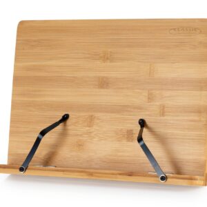 Classic Cantabile Tischnotenpult TSW-50S Bambus - Geschützt voor Kochbücher, Leshilfe für Bücher, Smartphones und Tablet