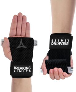 Breaking Limits Fast Grip Zughilfen für Krafttraining - Rutschfeste Griffhilfen für Kraftsport – Zughilfe für Gym, Lifti