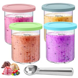 Kompatibel with Ninja Creami Eismaschine - 16oz Eisbehälter aus Aluminiumlegierung für Speiseeis - Waschbar - Eismaschin