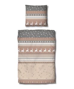 Traumschlaf Basic Biber Bettwäsche Winter - kuschelweich und wärmend aus 100% Baumwolle – ideal für kalte Nächte – 135 x