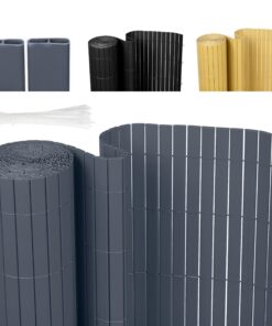 Ribelli PVC Sichtschutzmatte Windschutz Wetterfest für Garten, Balkon und Terrasse ohne Bohren mit Kabelbindern (80 x 30