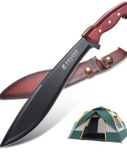Dragon Creek Großes Outdoor Messer für Männer geeignet für jegliche Bushcraft & Outdoor Aktivitäten D2 Stahl 10" Messer