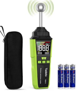 Feuchtigkeitsmessgerät für Baustoffe - Zerstörungsfreie Messung mit Farb-LCD und Akustischem Alarm - Für Alle Baustoffe,
