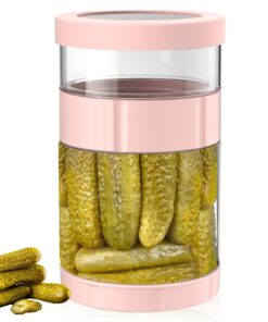 56OZ Flip-Top Gurkenglas mit Sieb - Luftdichtes Einlegeglas für Gurken, Oliven & Kimchi
