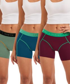 INNERSY Damen Hipster Boxershorts Baumwolle 3er Pack | INNERSY Damen Bein Boxershorts Unterwäsche | INNERSY Damen Boysh