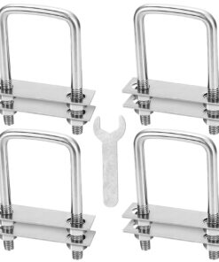 Bügelschraube Mit Gewinde M8 Vierkant-U Bügel Für Abschleppen Vom Auto Und Reparatur Mit 16 Muttern Und 8 Gegenplatten (
