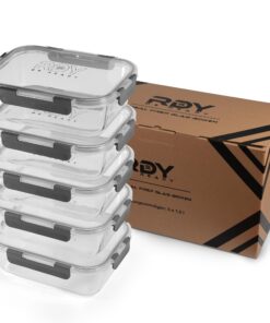 RDY® Luftdicht Microwave-Frischhaltedosen Set 5x 1500ml - Ideal für Familien - Festliches Essen und Kochen