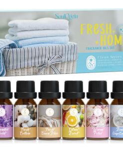 Clean ätherische Öle Set, Geschenk Set für Öl Diffuser, Duftöle 6x10ml für frische Bettwäsche