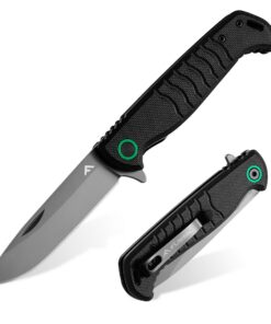 FLISSA Outdoor-Taschenmesser mit G10-Griff und 14C28N Edelstahlklinge für Outdoor-Aktivitäten und Camping, Scharfes EDC-