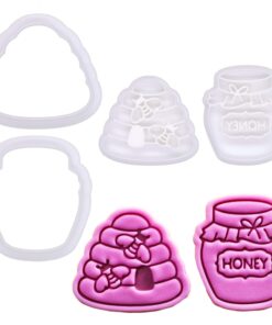 Bakerology Sweet as Honey – Mini 2" Ausstech- und Präge-Set für Oster- & Frühlingskekse und Cupcakes – Honigtopf & Biene