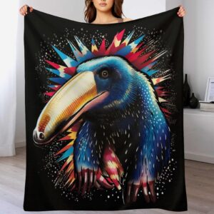 Antnbär Flannel Fleece Wohndecken, superweich, warm für Schlafcouch, 100×130cm