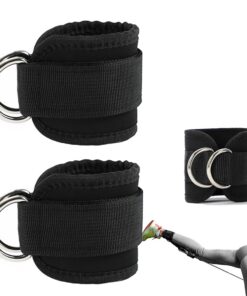 2 Stück Fußschlaufen Kabelzug, Krafttraining Equipment für Fitnessstudio und Home Workout