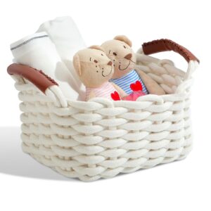Aufbewahrungskorb Baumwolle Stapelbare Deko Storage Basket für Kallax (Handhaben)29x22x15cm Aufbewahrungskorb Baumwolle
