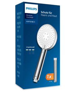 Philips Water Duschkopf mit Filter - entfaltet effektiv Chlor und andere große Partikel, 3 Sprühmodi, druckverstärkend,