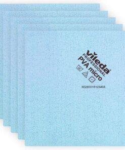 Vileda Microfasertuch PVA micro blau 38x35 cm für Hausreinigung | Vileda PVA microblau Microfasertuch 5 Stück Reinigung