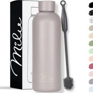 Milu Thermosflasche 500ml Isolierte Edelstahl Thermosflasche - Auslaufsichere Isolierung - Kohlensäure geeignet - inkl.