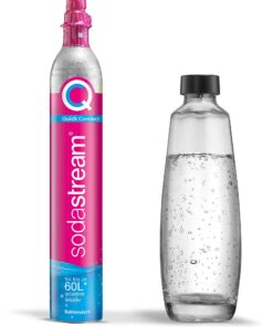 SodaStream QC-Reservepack Pink: Ergiebigkeit 60L CO2 + 1L Glasflasche