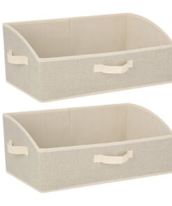 Cozyary Aufbewahrungsbox mit Griffen 28L |Großer Körbe Aufbewahrung für Schränke und Speicherkammern |Ordnungsboxen für