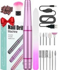 Nagelfräser 11 In 1 für gelnägel, Shellac und Acrylgel - 20000 U/Min Geschwindigkeit - Sicher für Anfänger (Lila)