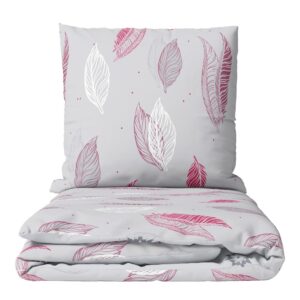 Leonardo Vicenti Fleece Bettwäsche Set warm und kuschelig für Winterorasche Rot, 3 teilig, 200x220 cm, OEKO-TEX Std 100