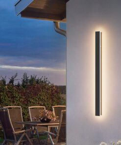 K-Bright Warmweiß Wasserdichte Außenwandleuchtevilla Dunkelgrau 80CM IP65 Gartenzimmer Terrasse