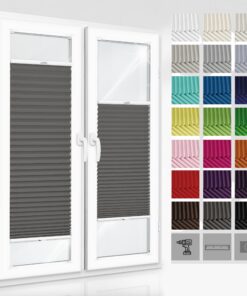 Plissee mit Bohren nach Maß - Sichtschutz Fenster Innen - Einfache Montage 150x230cm | Sichtschutz & Sonnenschutz | 23 F