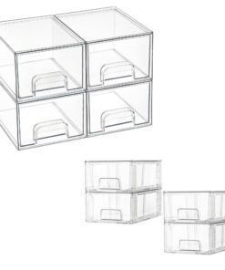 Vtopmart Kleine Schubladenbox 4 Stücke - Praktische Aufbewahrung für Zuhause