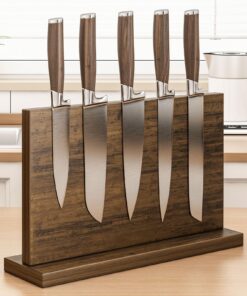 THMINS GroßEr Magnetischer Messerhalter - Doppelseitig, Ideal für KüCHE und Presentierung von Kochutensilien (Reiben Far