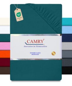 Oeko Tex Zertifiziert Camry Spannbettlaken 140x200 cm Petrol Mikrofaser Spannbettett | Camry Petrol Mikrofaser Spannbet