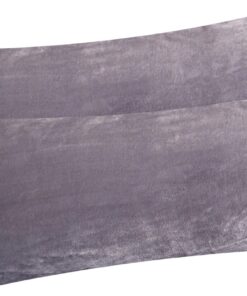 2er Set Fleece Winter Kissenbezug - flauschig weich und warm, Anthrazit, perfekt für kalte Nächte (W-40x80cm) 2er Set
