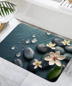 YISUMEI rutschfeste Badteppich Duschvorleger | Waschbar | Schnelltrocknend | Dusch- & Badewannenbedeckung 40x60cm | Deko