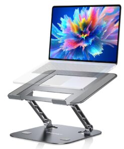 TECKNET Laptop Ständer Höhenverstellbar, Ergonomischer Faltbarer Tragbarer Belüfteter Laptop Halterung, Kompatibel mit A